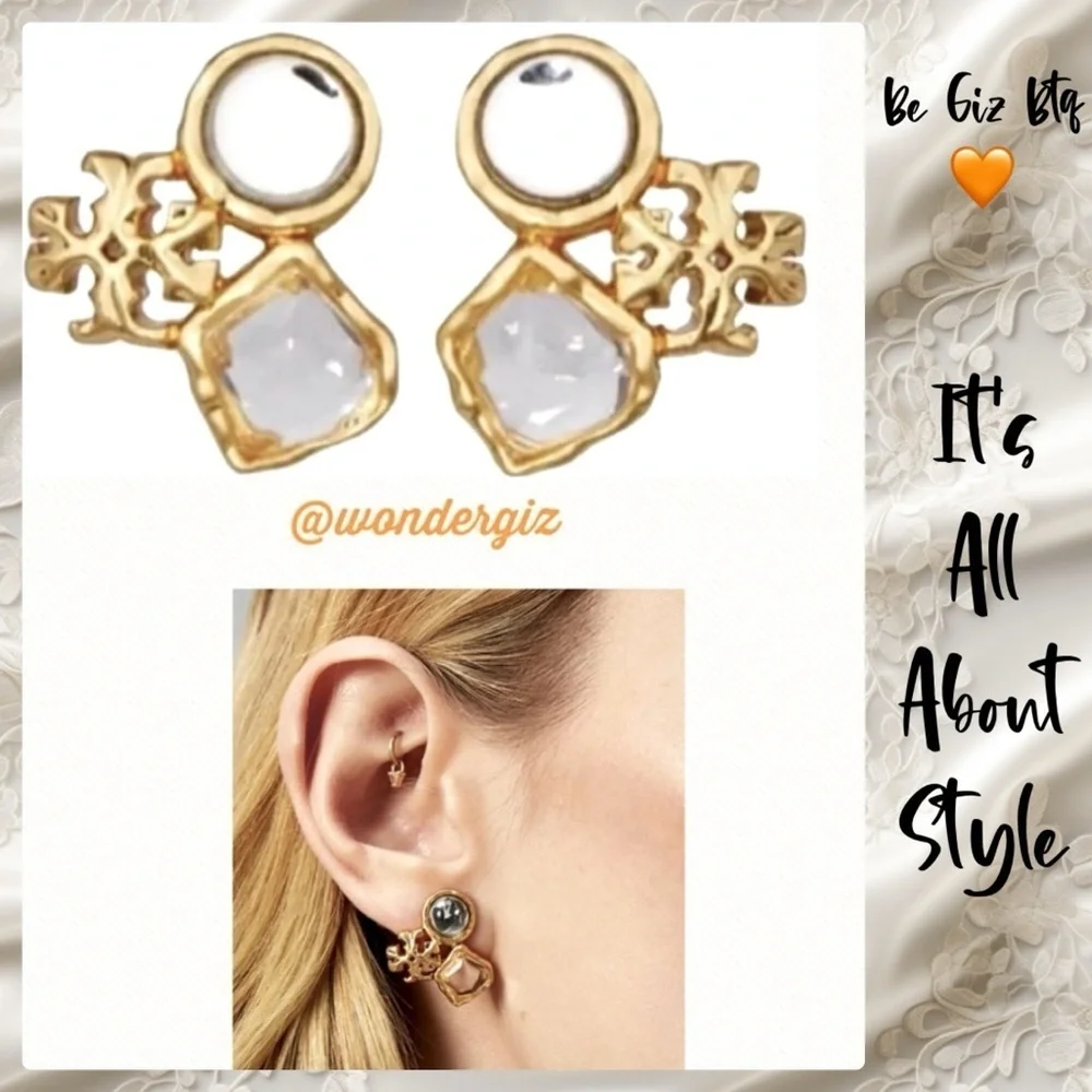 🔥🔥🔥ONE ITEM DEAL OF THE DAY Tory Burch Authentic Earrings Reduced Buy Now & Save